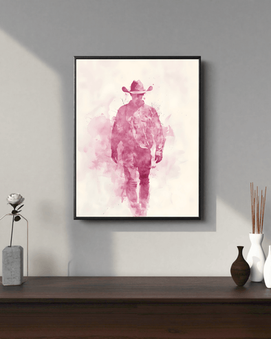 The Pink Cowboy Silhouette