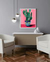 Blooming Cactus in Mexican Pot - MartsWall